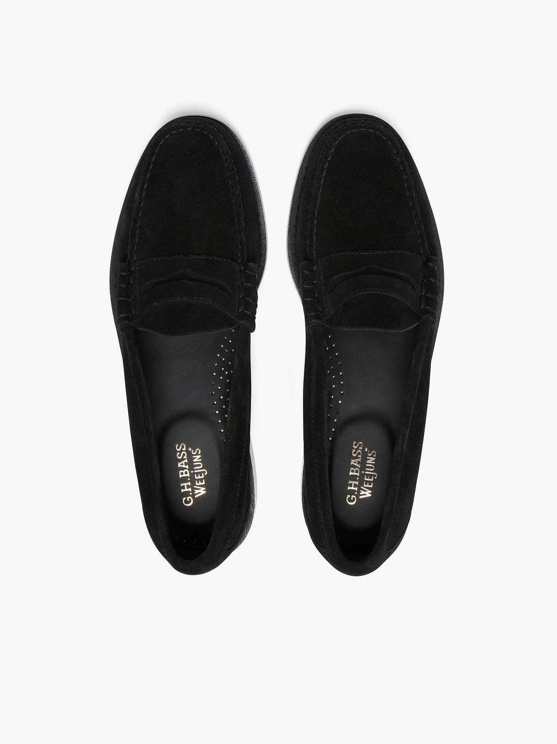 New G.H.BASS Weejuns Larson Penny Loafers Black