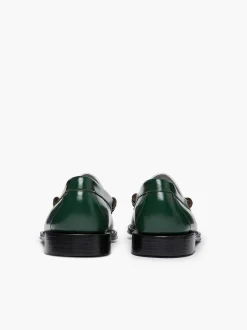 Best G.H.BASS Weejuns Larson Penny Loafers Green & White