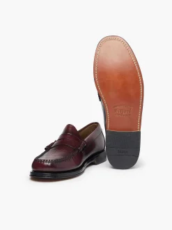 New G.H.BASS Weejuns Larson Penny Loafers Wine