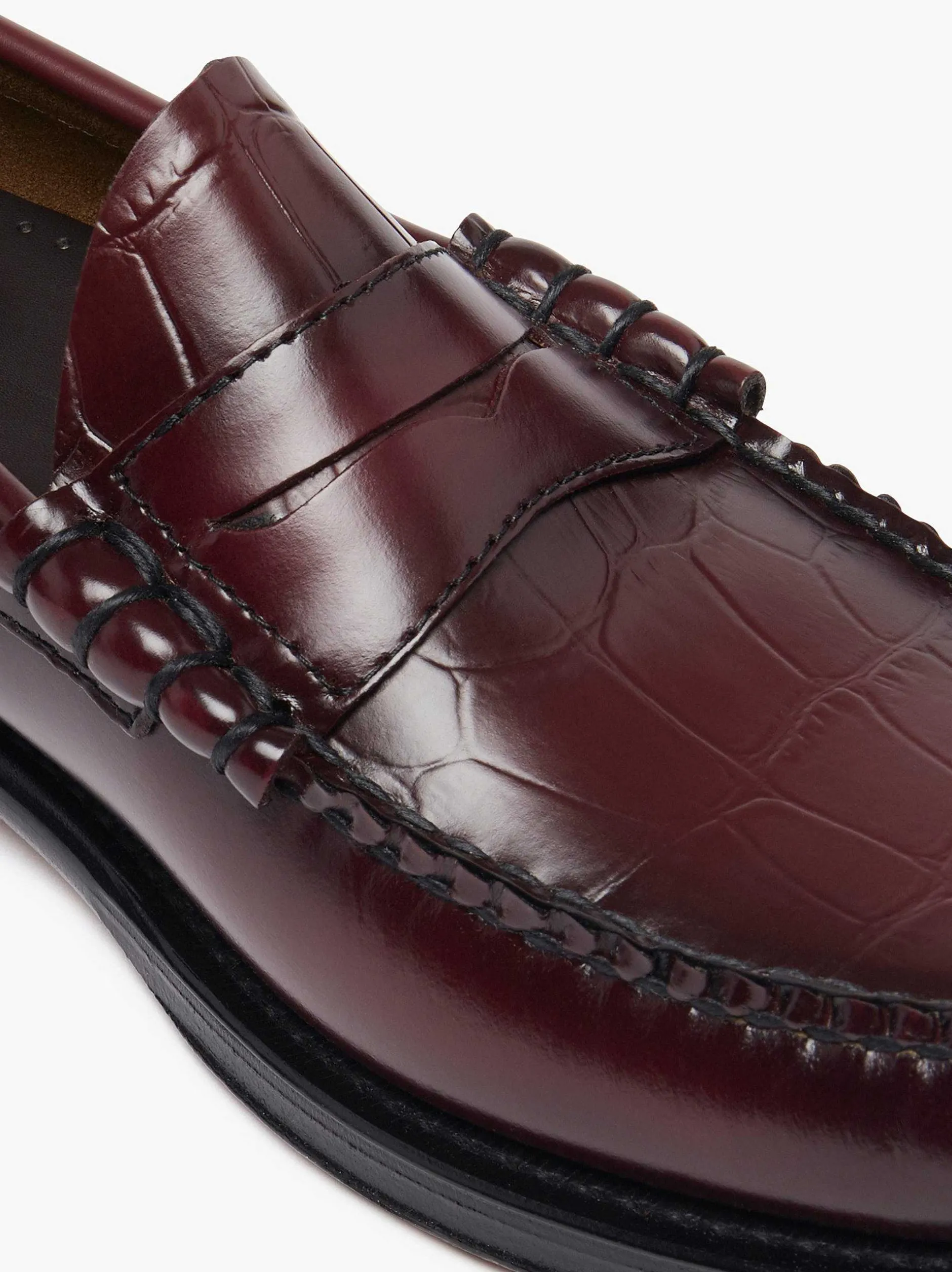 New G.H.BASS Weejuns Larson Penny Loafers Wine