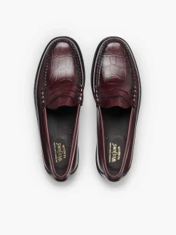 New G.H.BASS Weejuns Larson Penny Loafers Wine