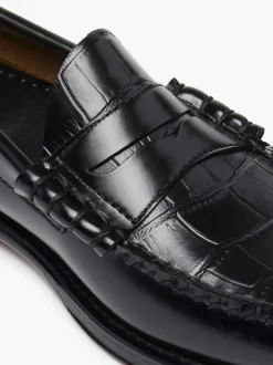G.H.BASS Weejuns Larson Penny Loafers Black
