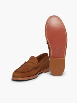 Online G.H.BASS Weejuns Larson Penny Loafers Tan Nubuck