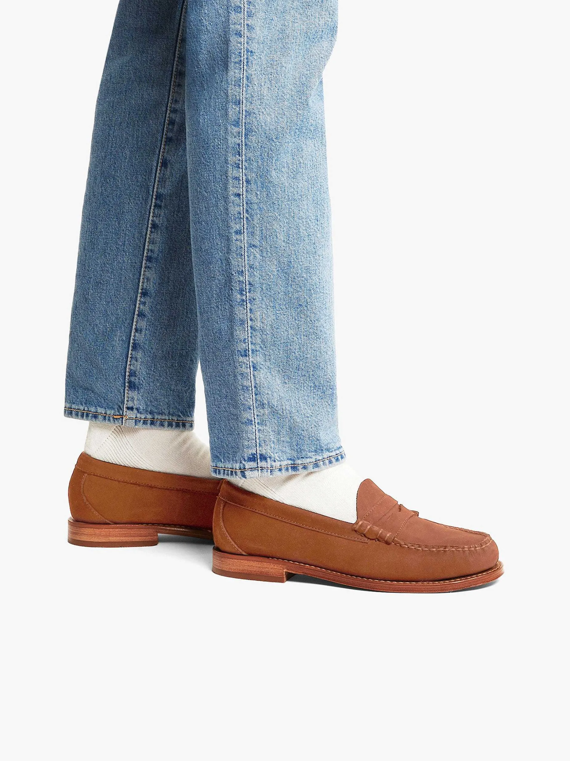 Online G.H.BASS Weejuns Larson Penny Loafers Tan Nubuck
