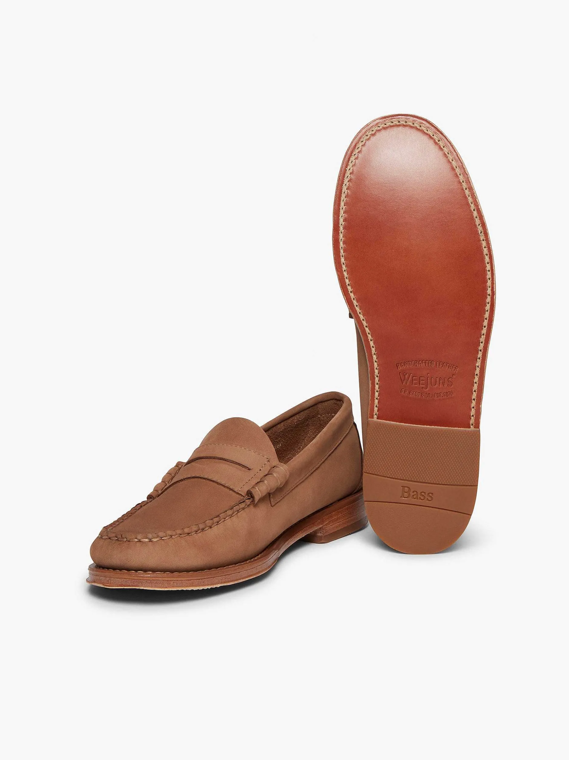 Online G.H.BASS Weejuns Larson Penny Loafers Earth Nubuck