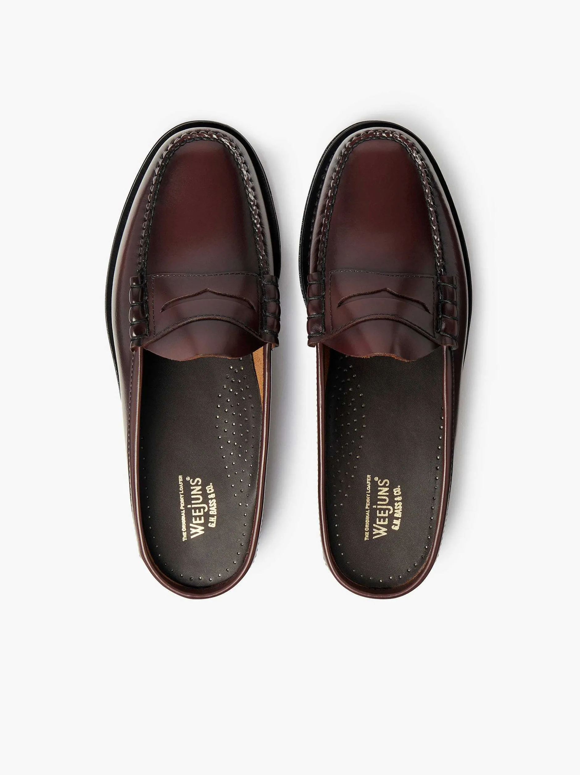 Discount G.H.BASS Weejuns Larson Penny Slides Wine