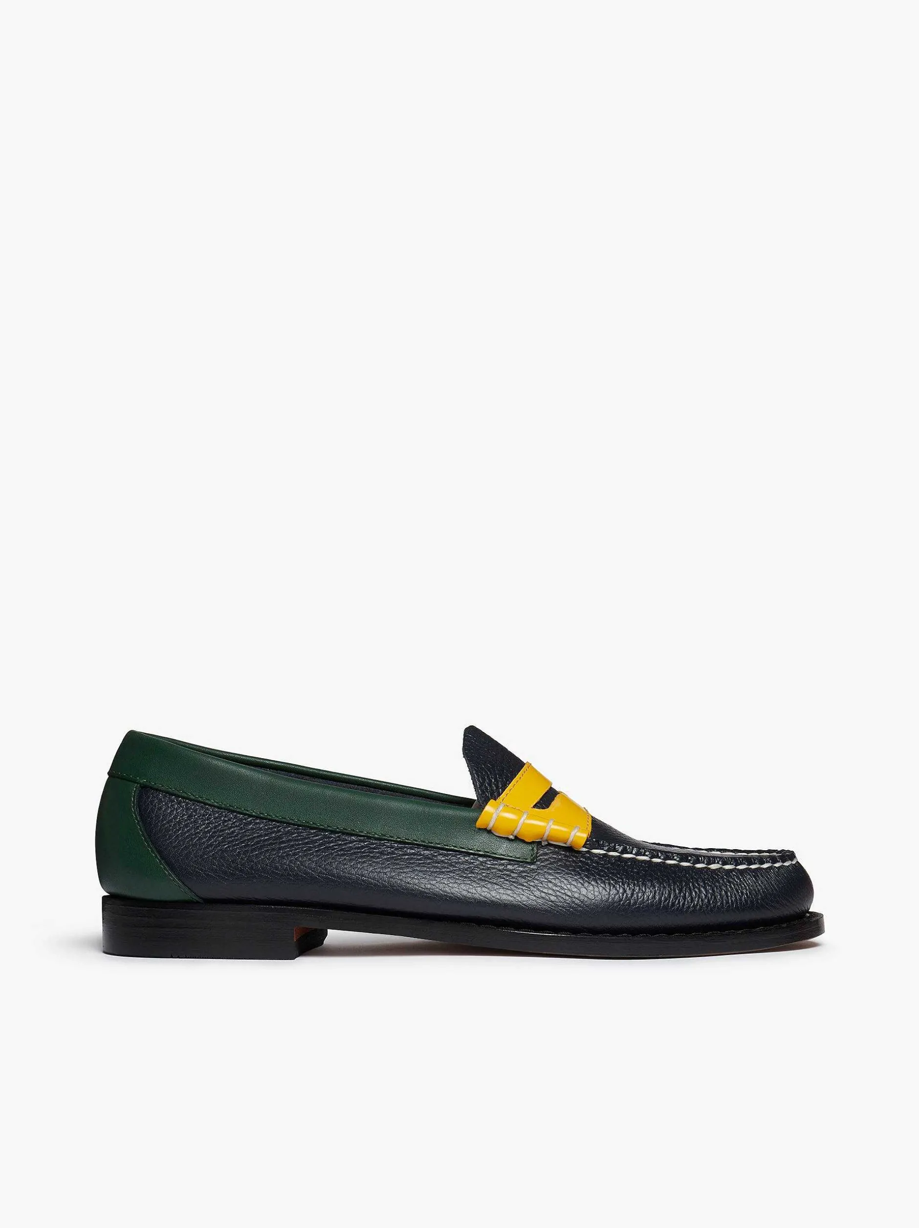 Best G.H.BASS Weejuns Larson Tricolour Penny Loafers Navy Multi