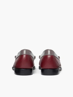 Discount G.H.BASS Weejuns Larson Tricolour Penny Loafers Navy Wine Grey