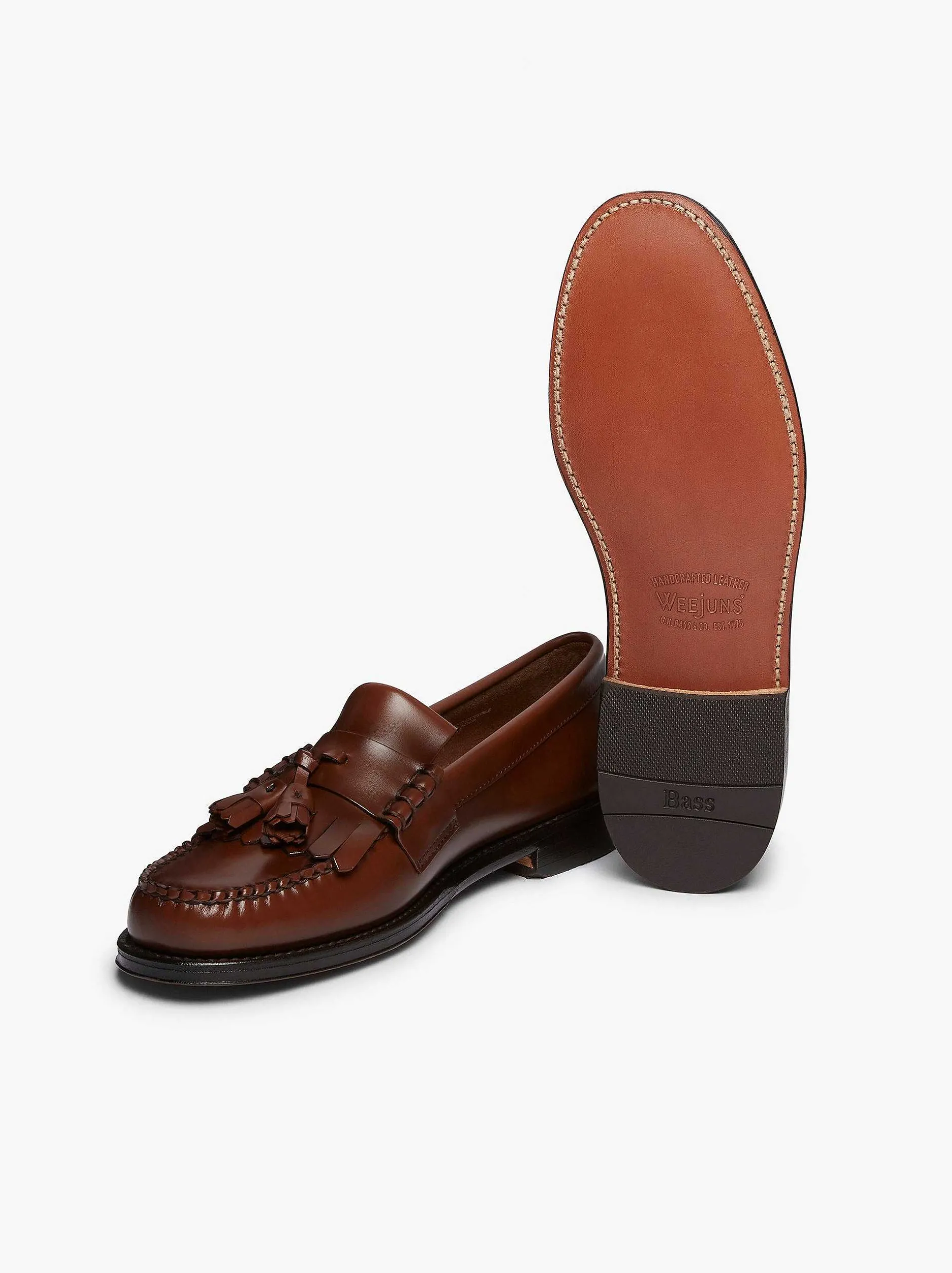 New G.H.BASS Weejuns Layton Kiltie Loafers Brown