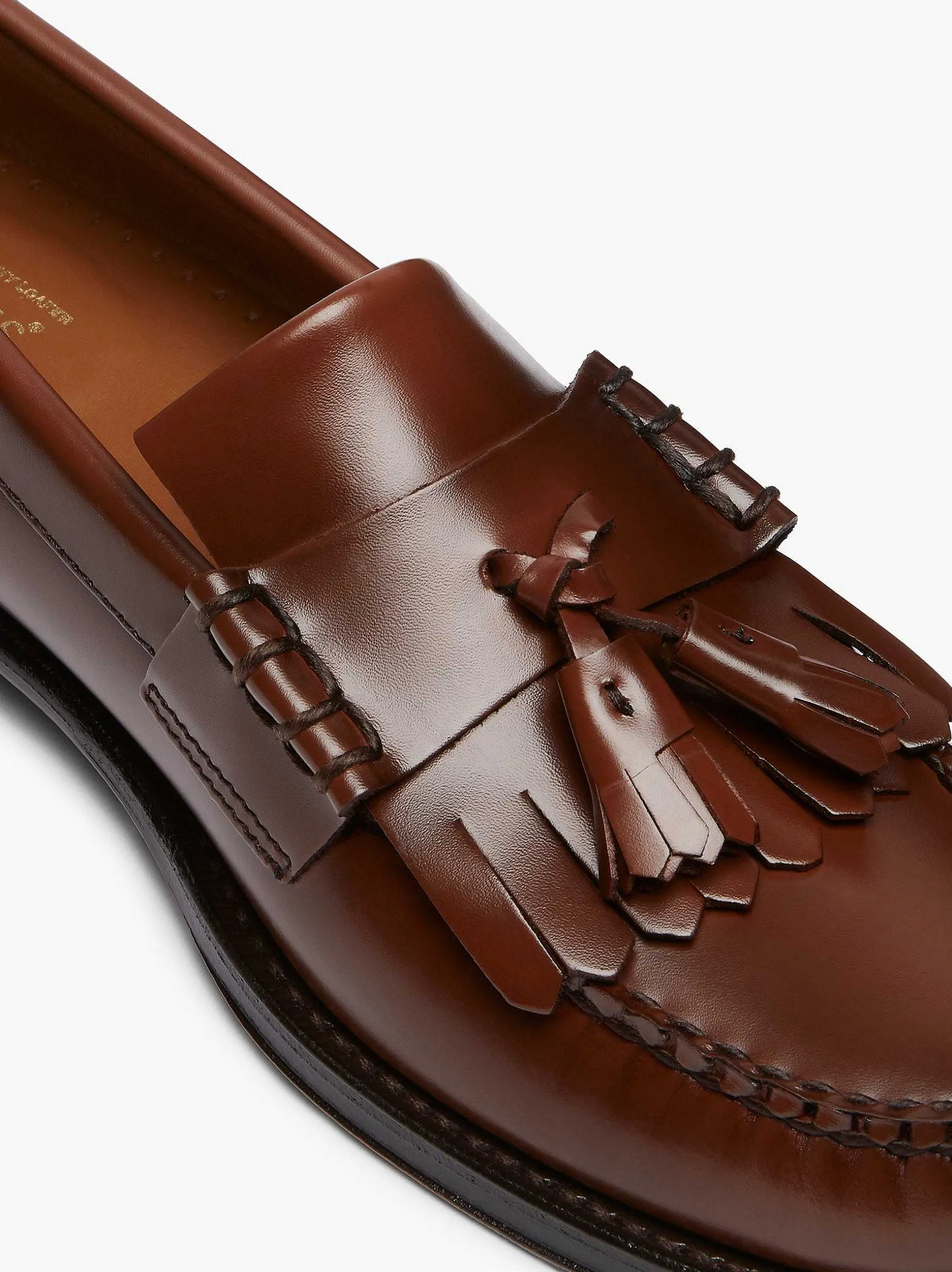 New G.H.BASS Weejuns Layton Kiltie Loafers Brown