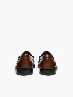 New G.H.BASS Weejuns Layton Kiltie Loafers Brown