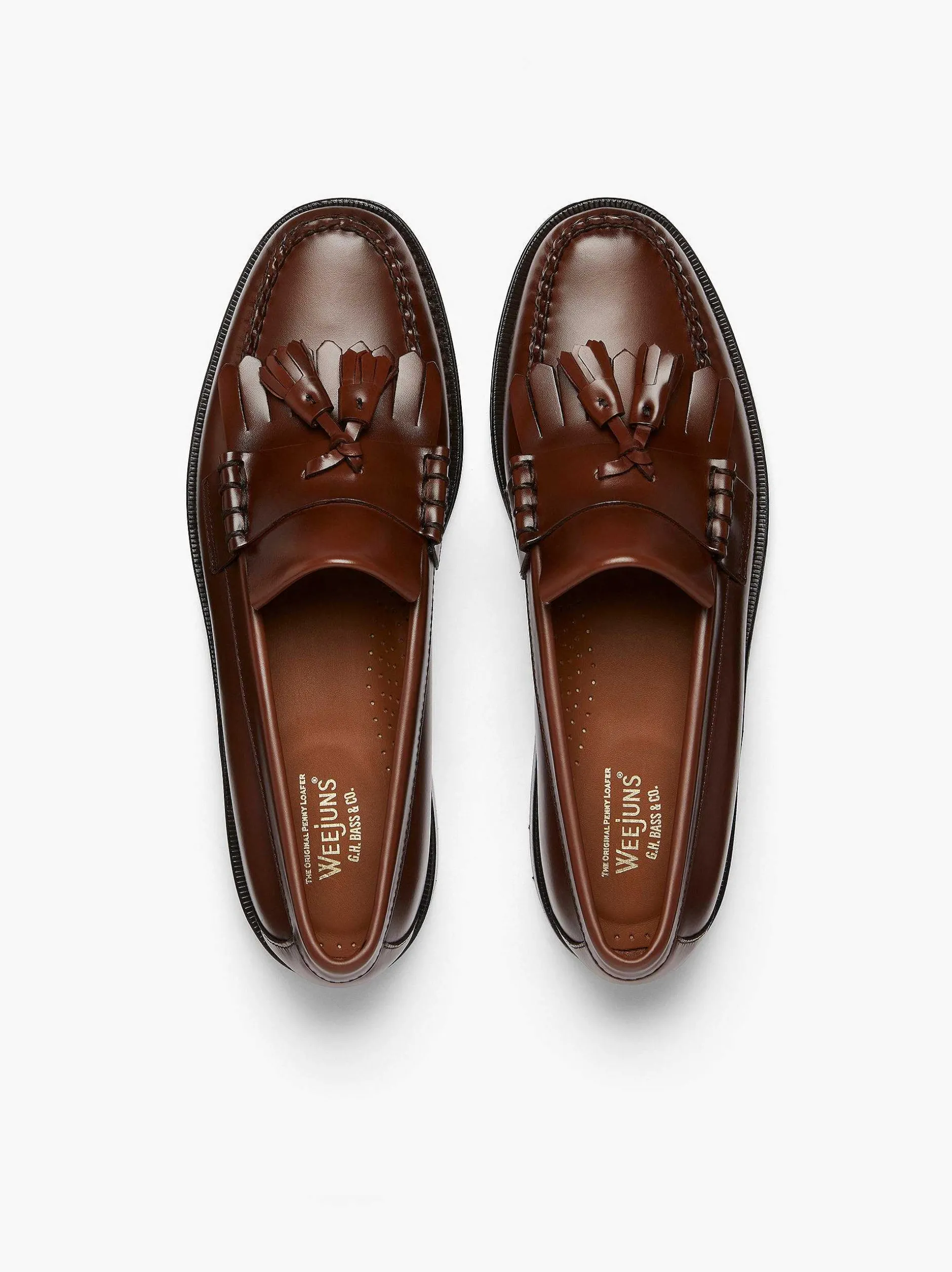 New G.H.BASS Weejuns Layton Kiltie Loafers Brown