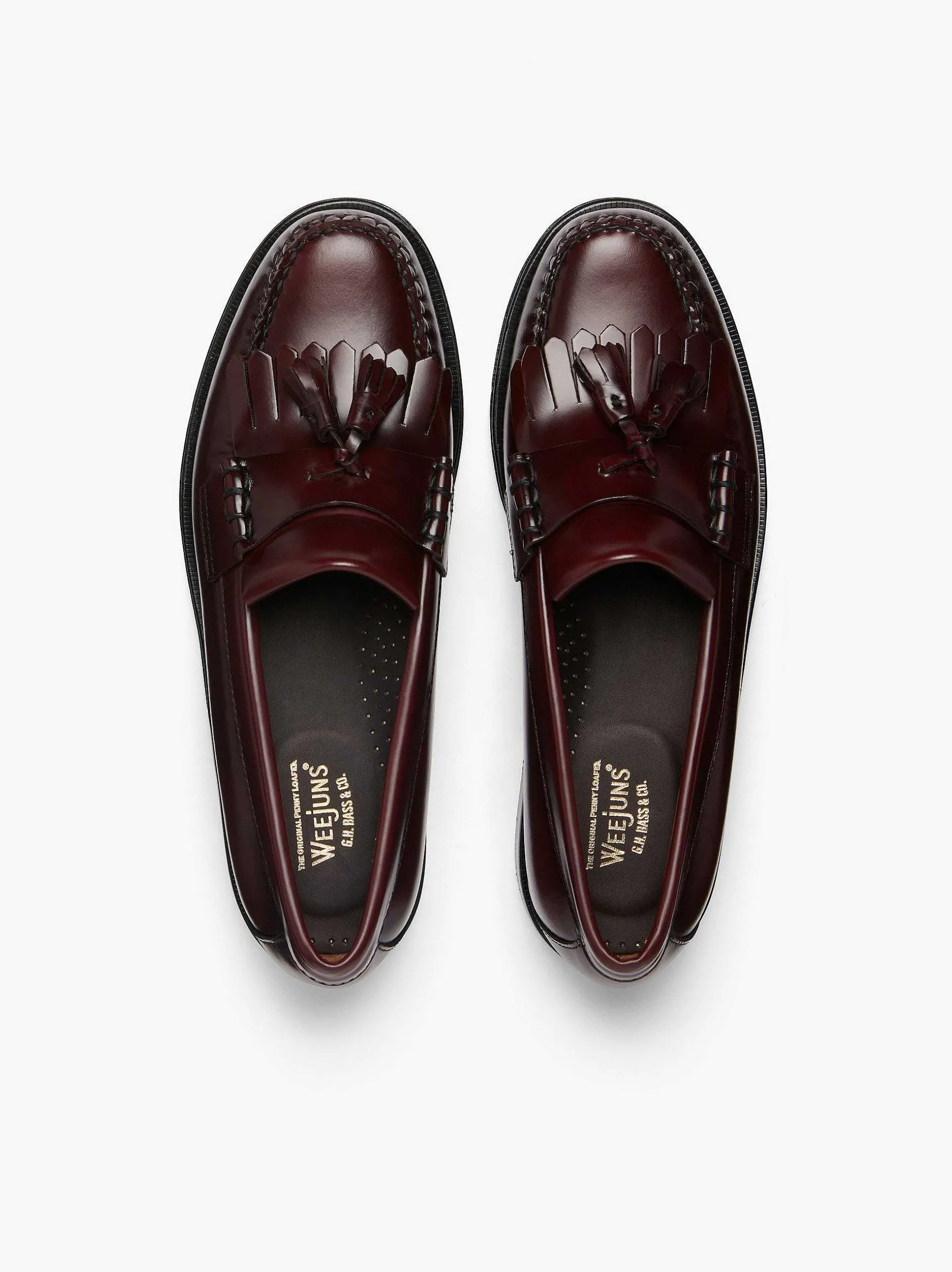 Outlet G.H.BASS Weejuns Layton Kiltie Loafers Wine