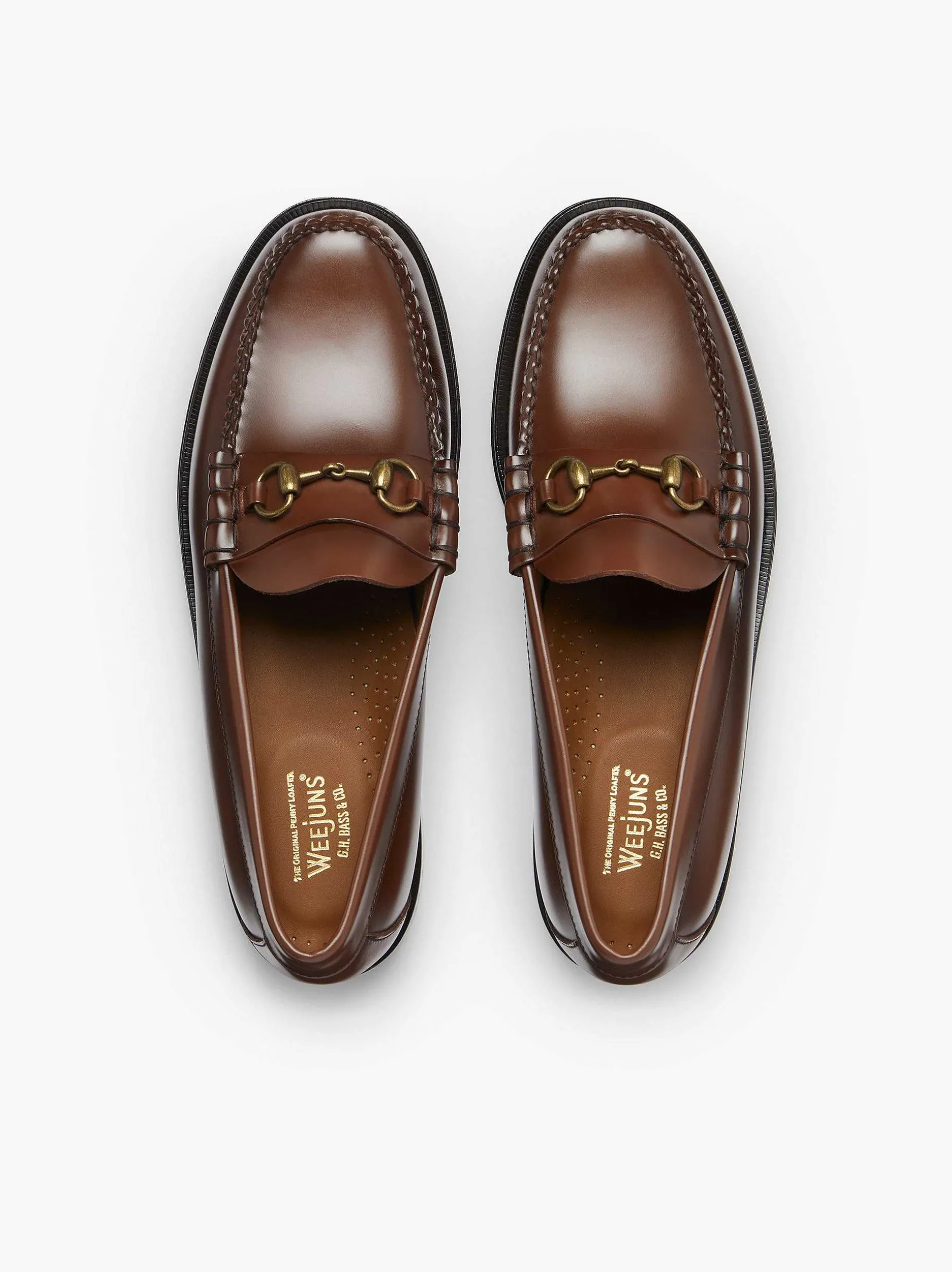 Outlet G.H.BASS Weejuns Lincoln Horsebit Loafers Brown