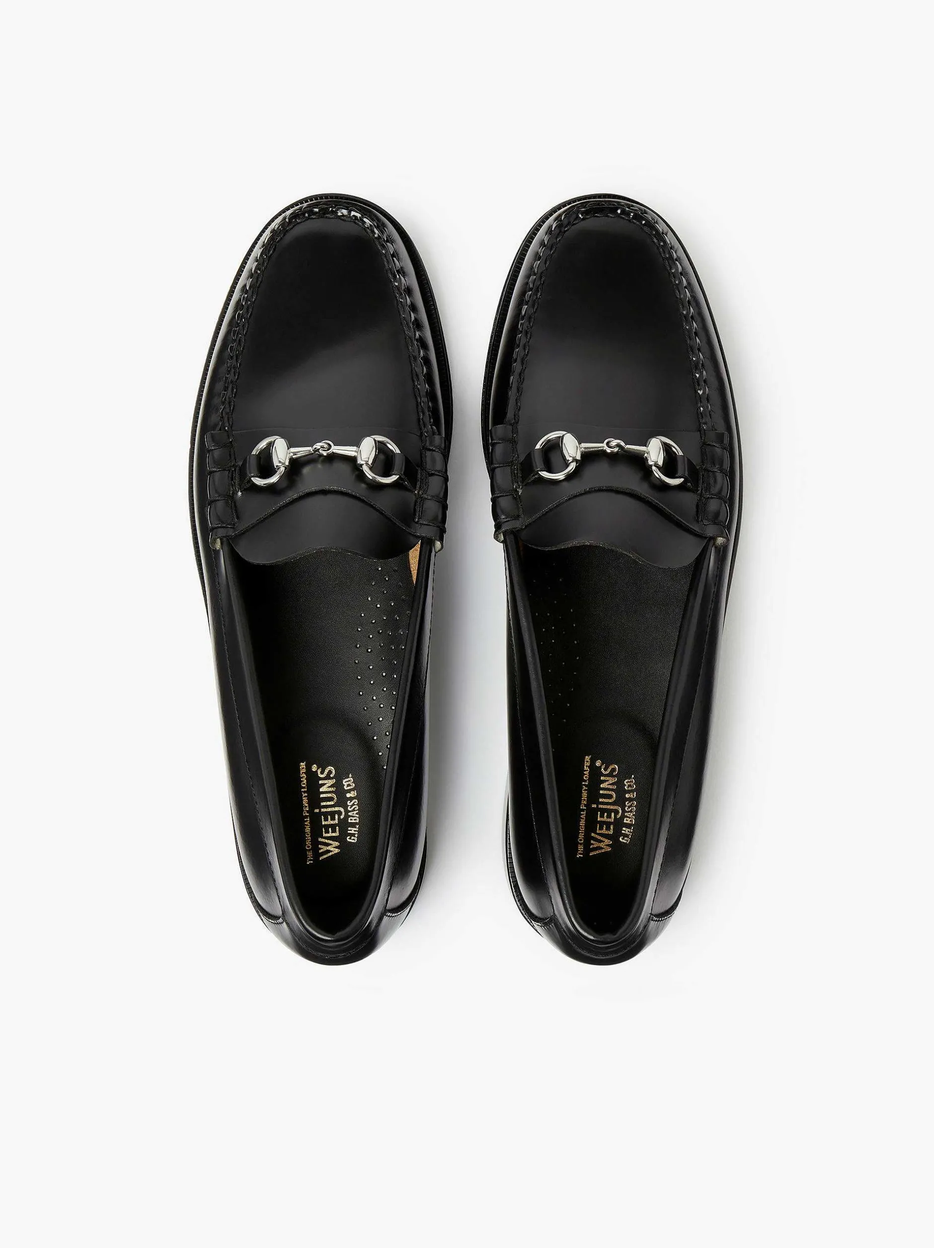 G.H.BASS Weejuns Lincoln Horsebit Loafers Black