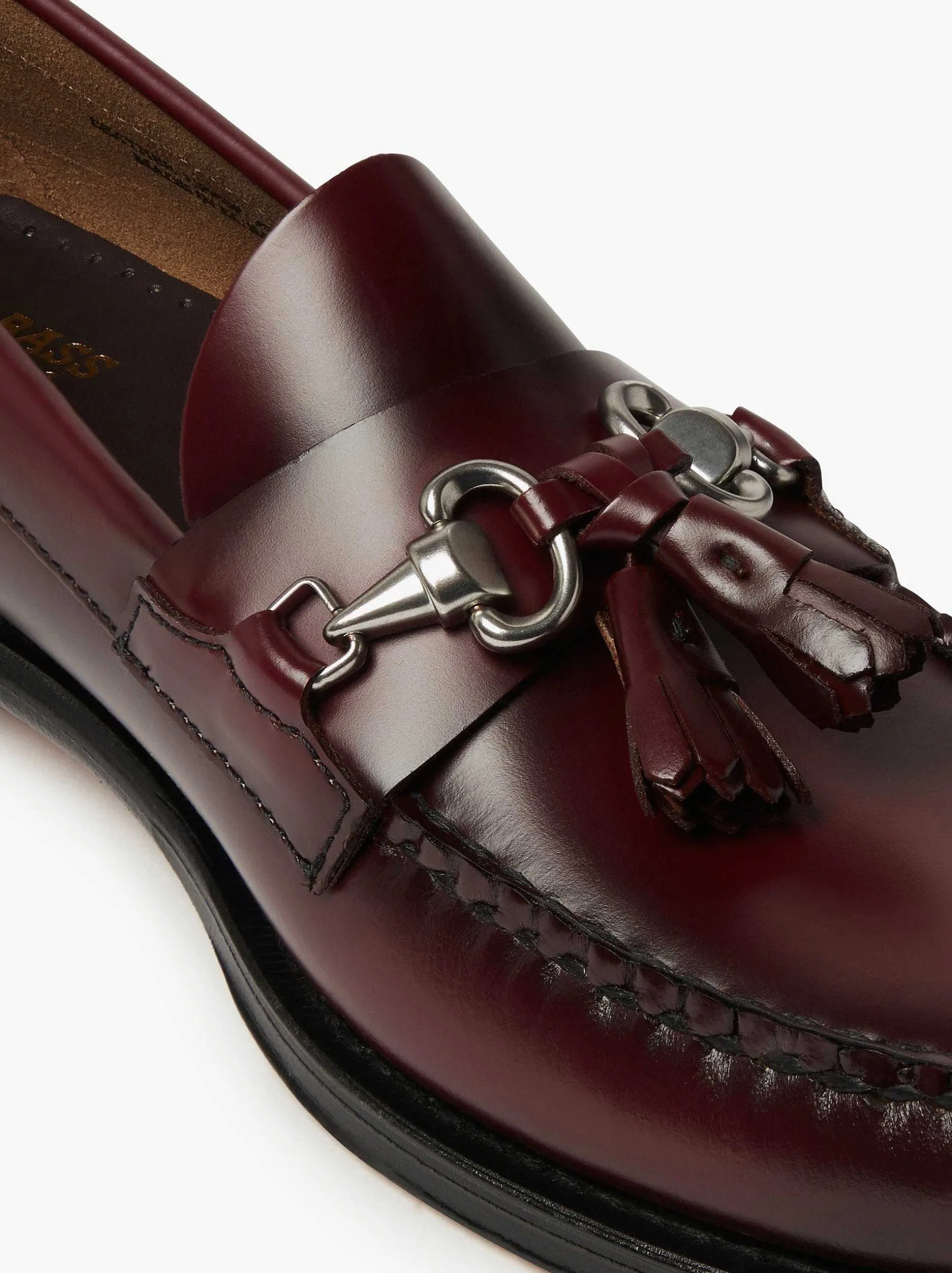 Sale G.H.BASS Weejuns Lincoln Horsebit Tassel Loafers Wine