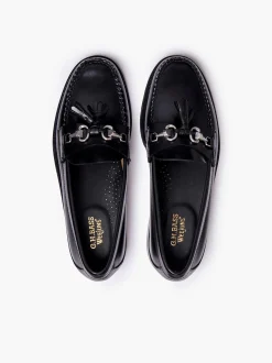Sale G.H.BASS Weejuns Lincoln Horsebit Tassel Loafers Black