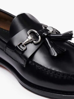 Sale G.H.BASS Weejuns Lincoln Horsebit Tassel Loafers Black