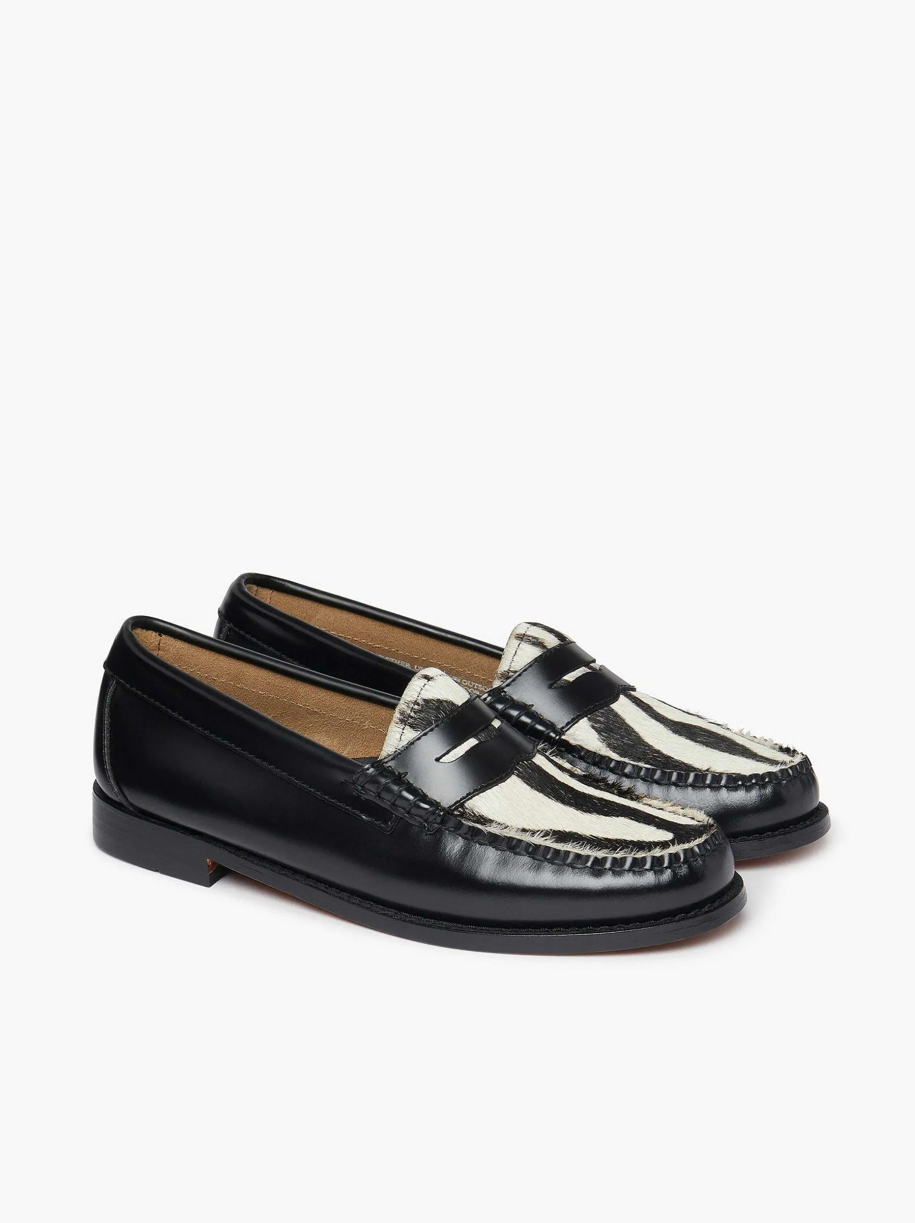 Sale G.H.BASS Weejuns Penny Loafers Zebra Print & Black