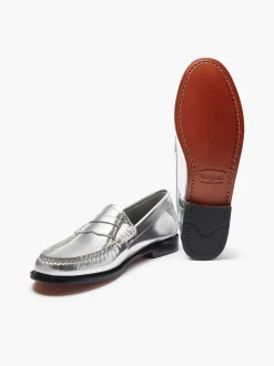G.H.BASS Weejuns Penny Loafers Silver