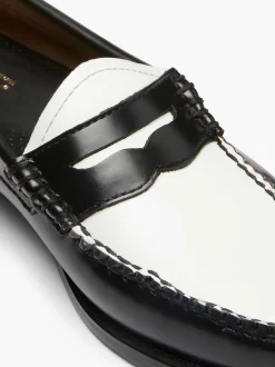 Hot G.H.BASS Weejuns Penny Loafers Black & White
