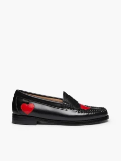 Discount G.H.BASS Weejuns Penny Love Loafers Red & Black