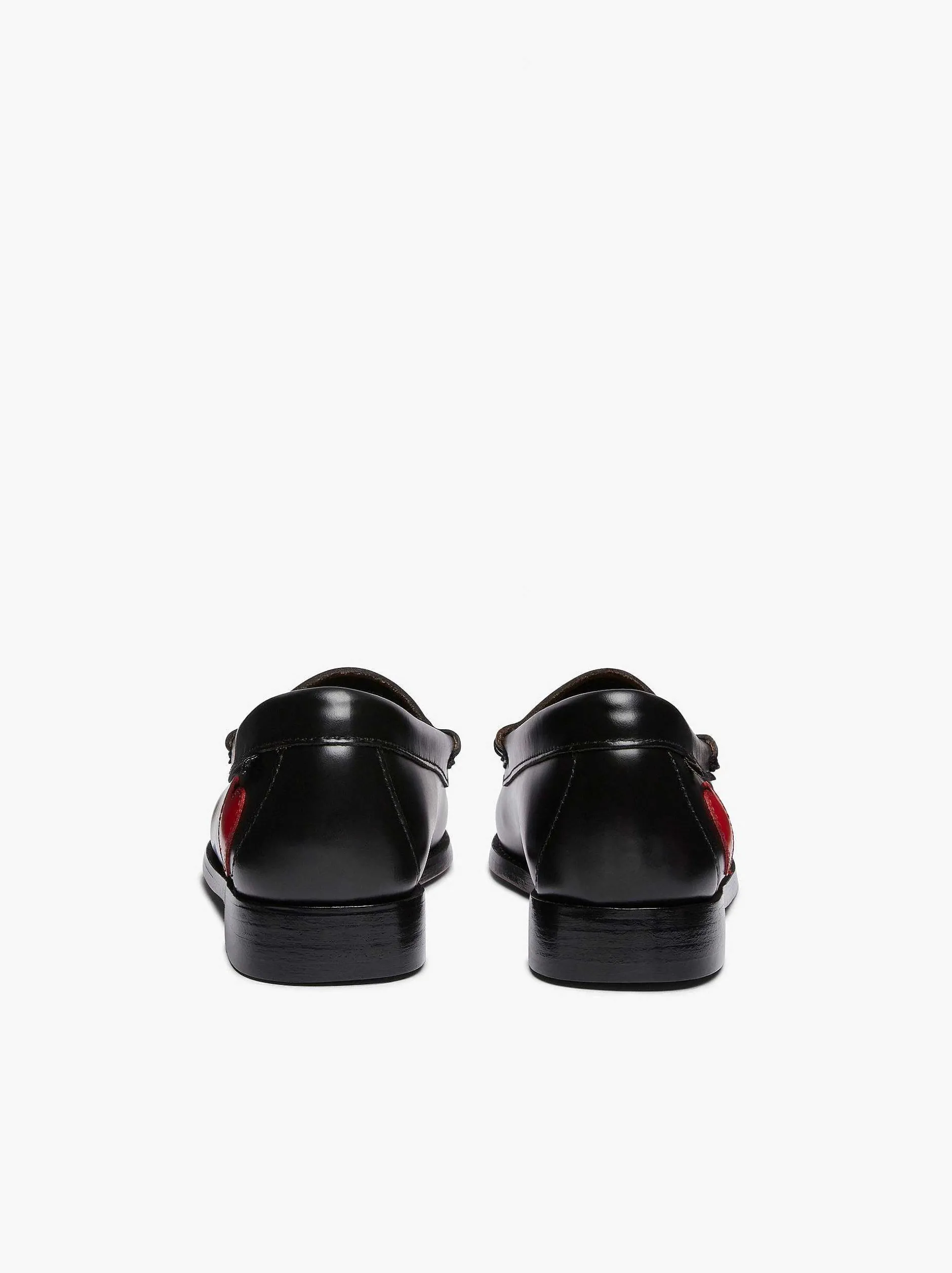 Discount G.H.BASS Weejuns Penny Love Loafers Red & Black