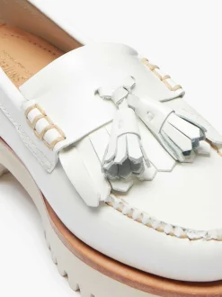 Best G.H.BASS Weejuns 90S Esther Kiltie Tassel Loafers White