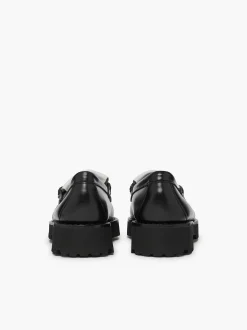 Best G.H.BASS Weejuns 90S Esther Kiltie Tassel Loafers Black & White