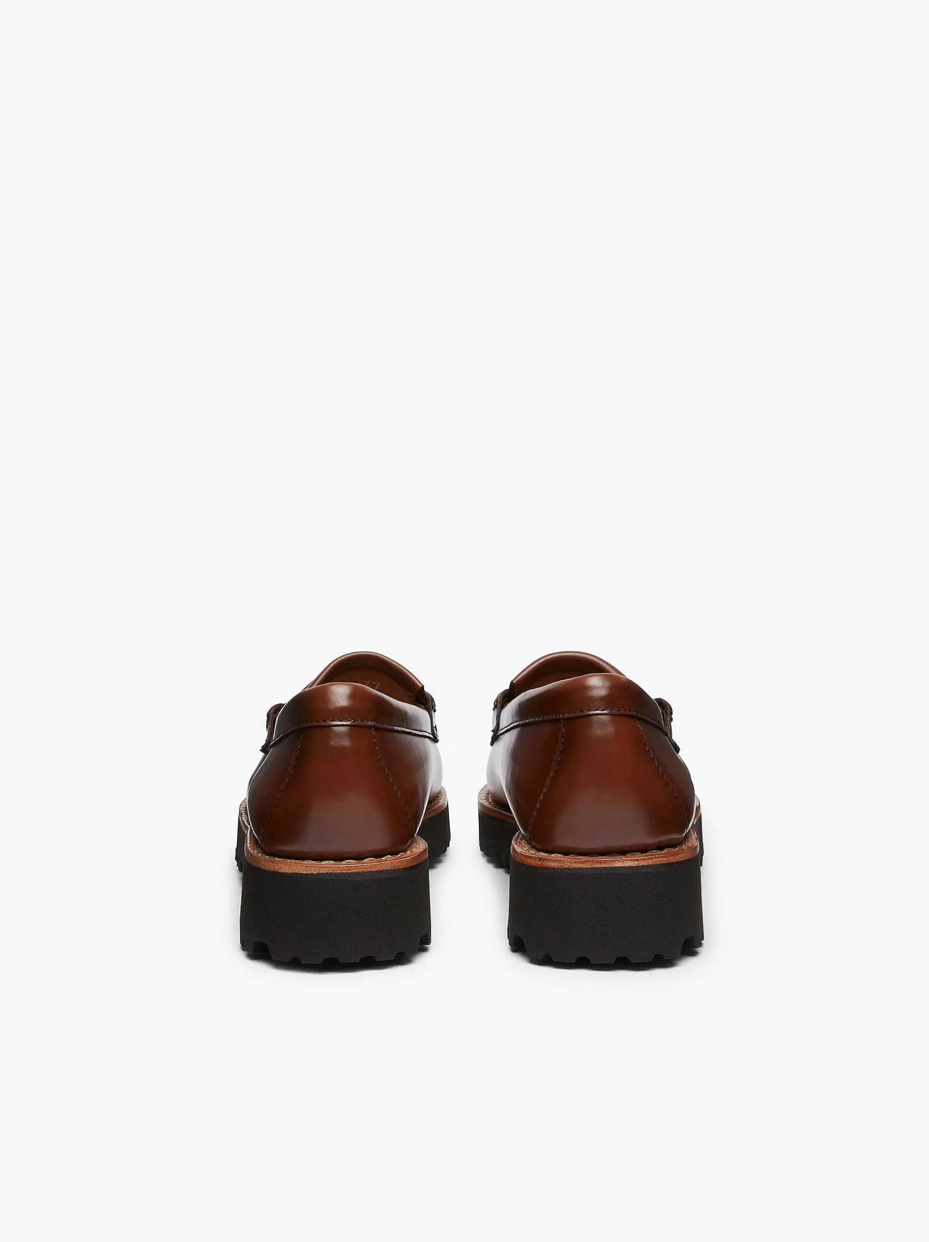 Clearance G.H.BASS Weejuns 90S Esther Kiltie Tassel Loafers Cognac