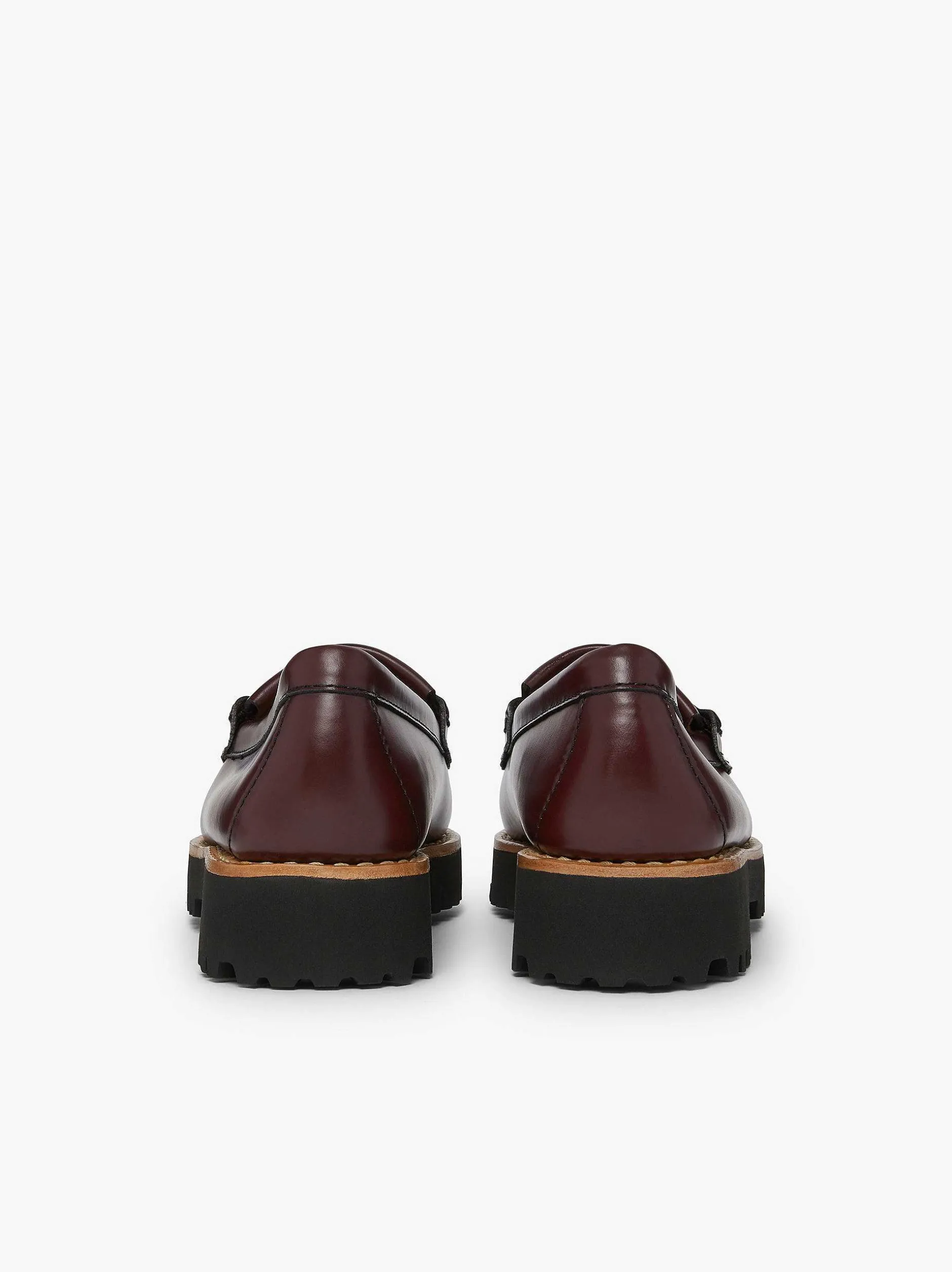 New G.H.BASS Weejuns 90S Esther Kiltie Tassel Loafers Wine