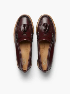 New G.H.BASS Weejuns 90S Esther Kiltie Tassel Loafers Wine