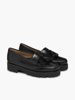 Best G.H.BASS Weejuns 90S Esther Kiltie Tassel Loafers Black