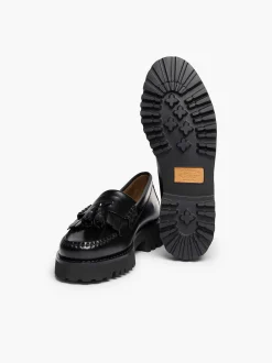 Best G.H.BASS Weejuns 90S Esther Kiltie Tassel Loafers Black