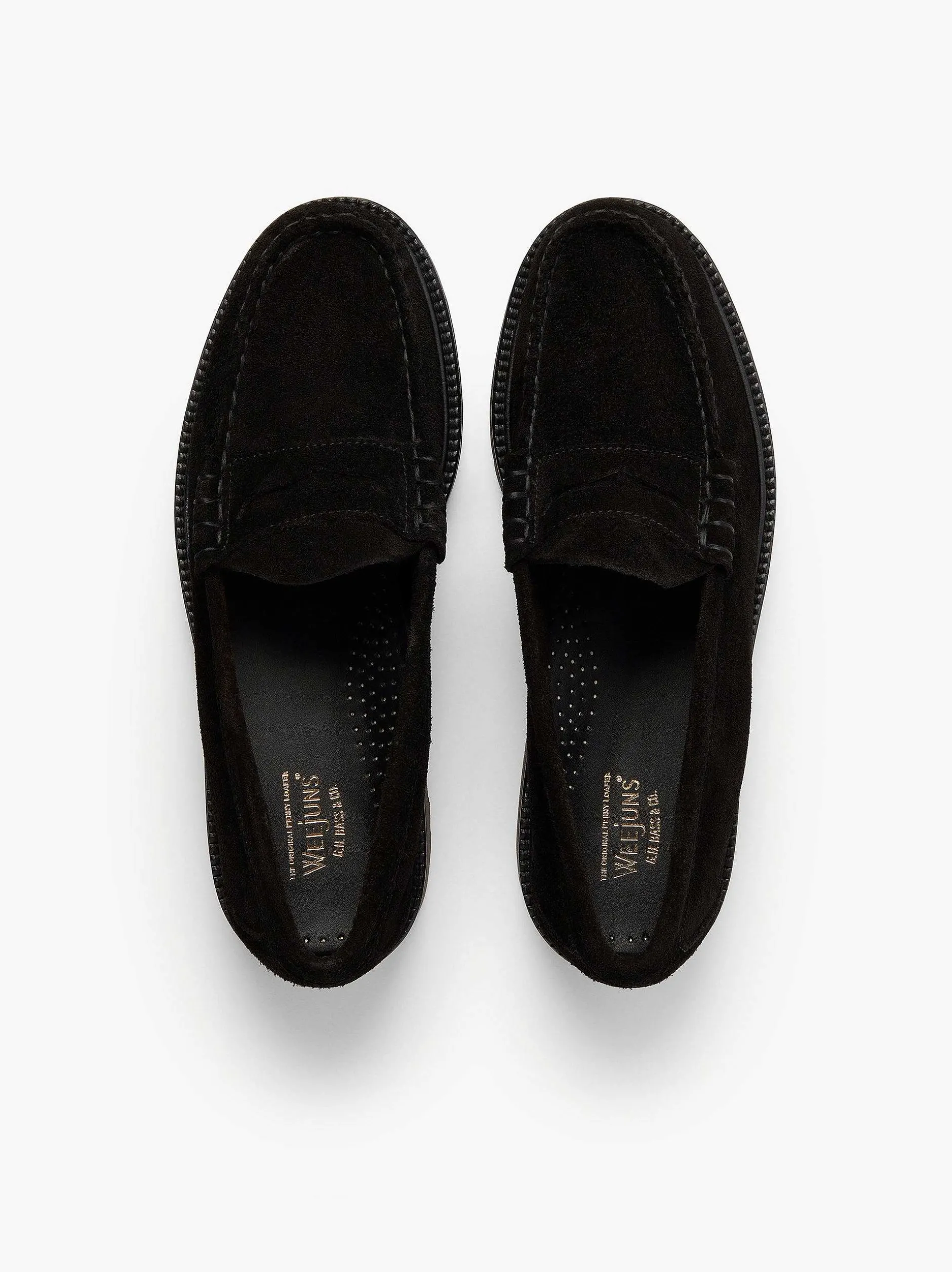 Hot G.H.BASS Weejuns 90S Larson Penny Loafers Black