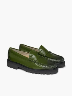 Sale G.H.BASS Weejuns 90S Larson Penny Loafers Dark Green