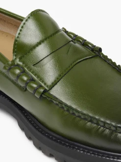 Sale G.H.BASS Weejuns 90S Larson Penny Loafers Dark Green