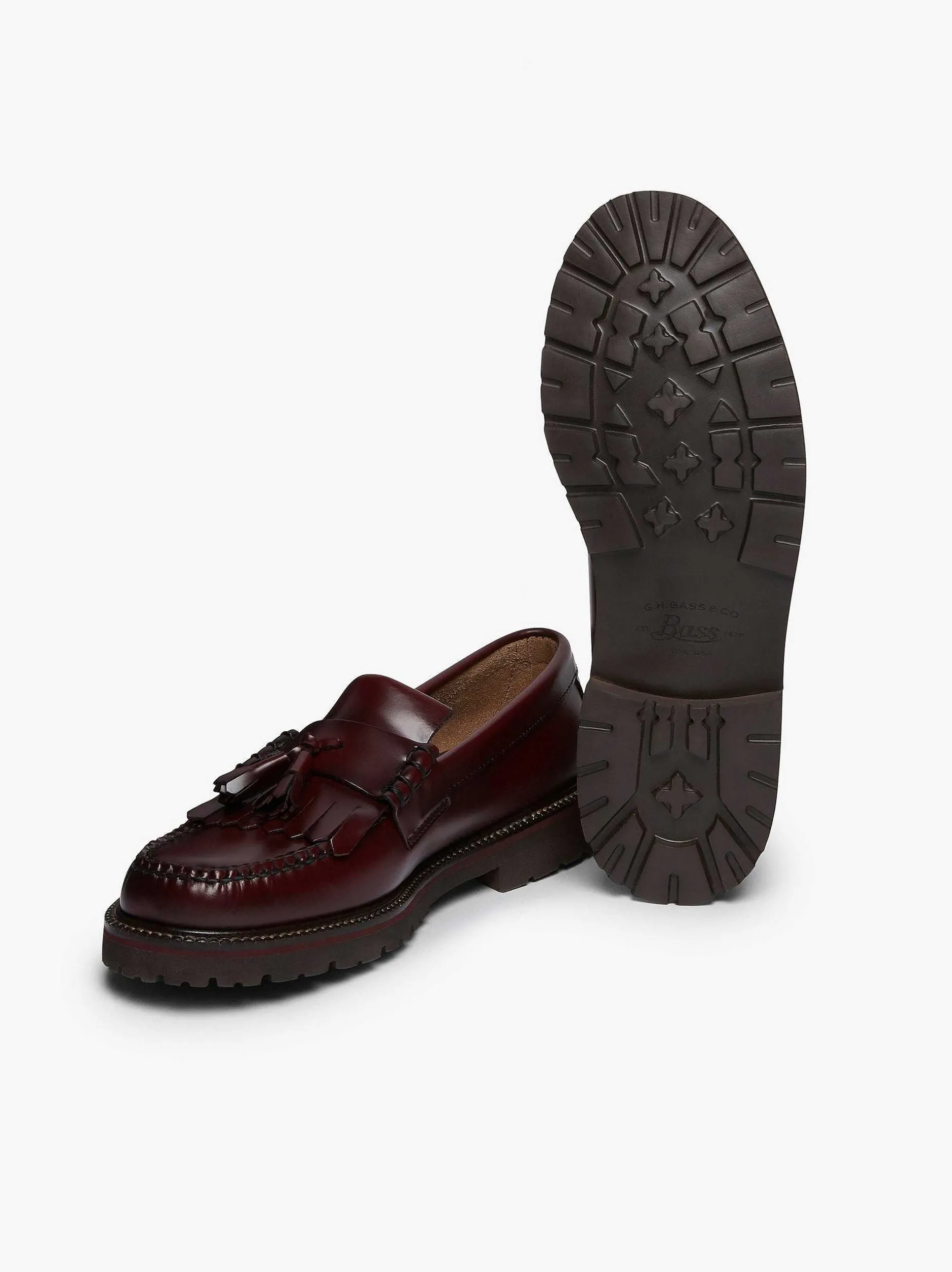 Discount G.H.BASS Weejuns 90S Layton Ii Kiltie Loafers Wine