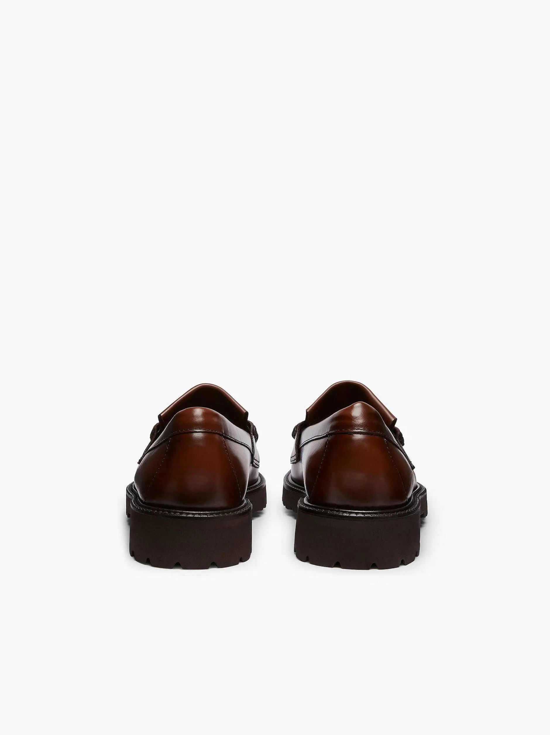 New G.H.BASS Weejuns 90S Layton Ii Kiltie Loafers Brown