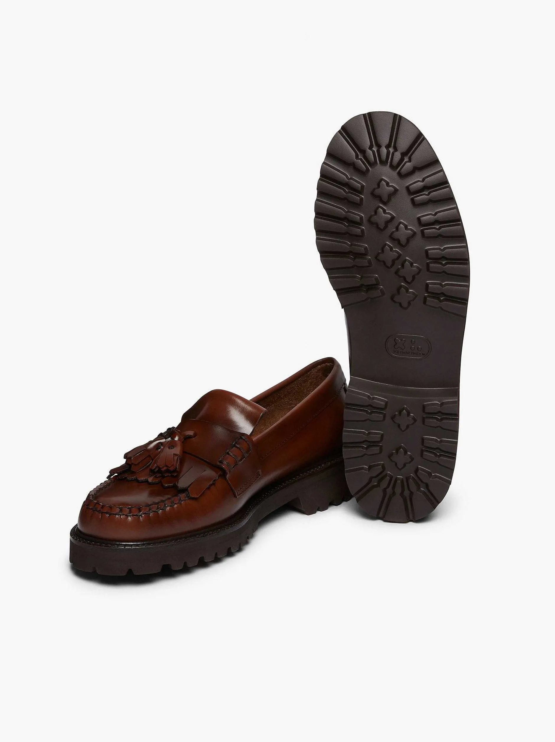 New G.H.BASS Weejuns 90S Layton Ii Kiltie Loafers Brown