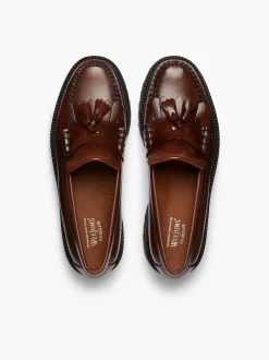 New G.H.BASS Weejuns 90S Layton Ii Kiltie Loafers Brown