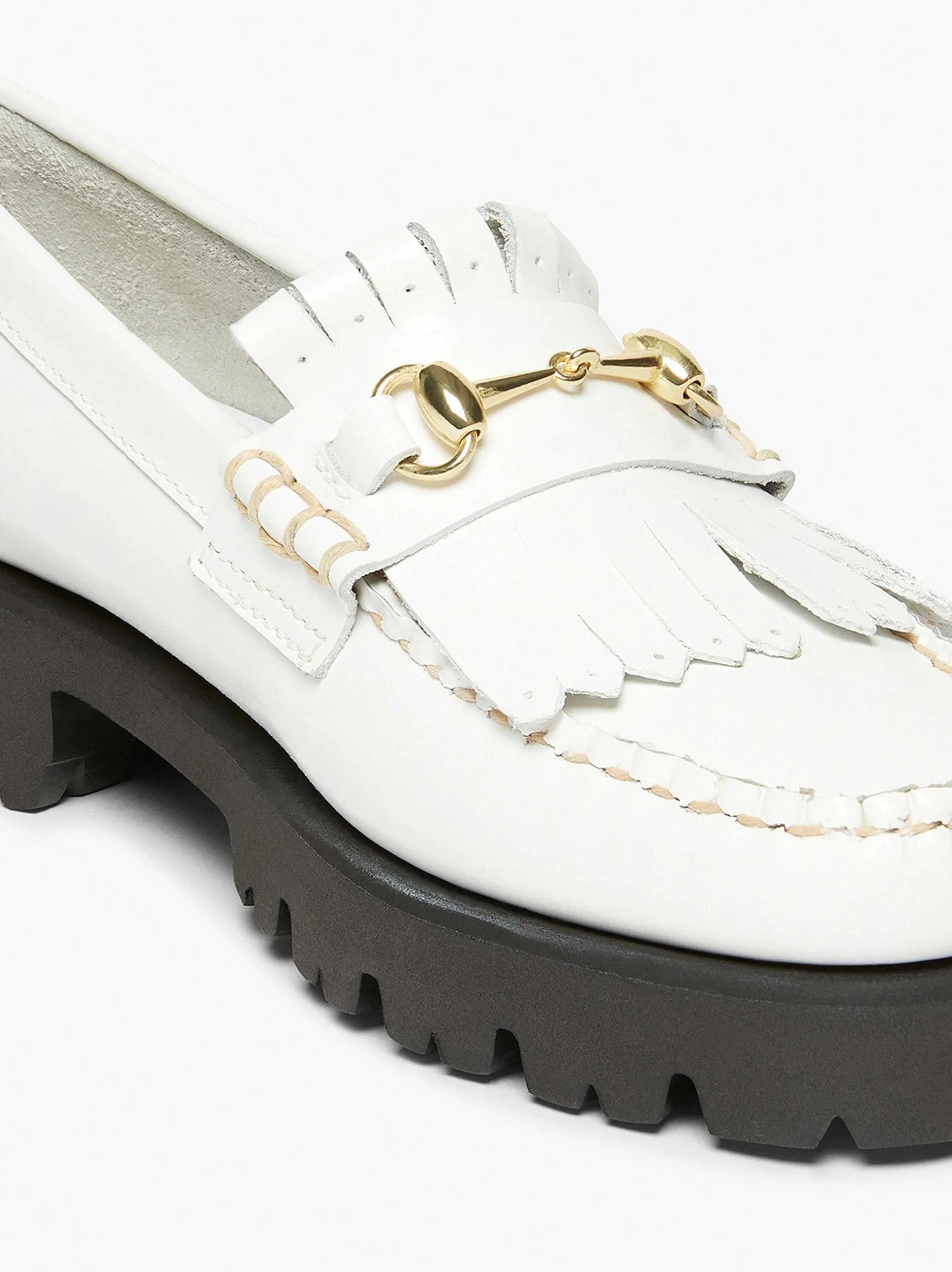 Online G.H.BASS Weejuns 90S Lianna Horsebit Kiltie Loafers White