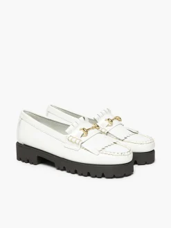 Online G.H.BASS Weejuns 90S Lianna Horsebit Kiltie Loafers White
