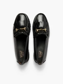 Best G.H.BASS Weejuns 90S Lianna Horsebit Kiltie Loafers Black