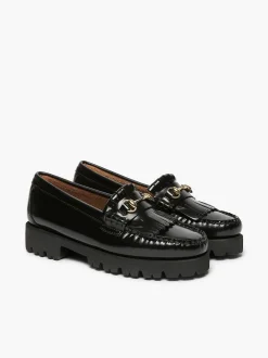 Best G.H.BASS Weejuns 90S Lianna Horsebit Kiltie Loafers Black