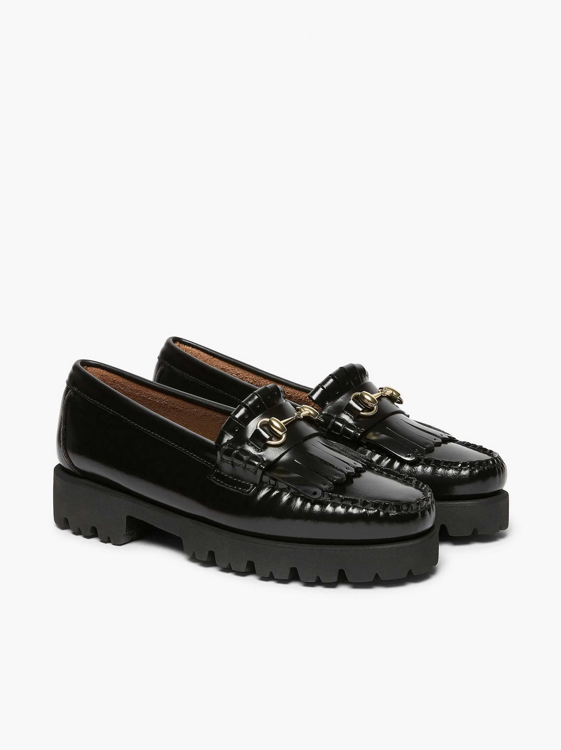 Best G.H.BASS Weejuns 90S Lianna Horsebit Kiltie Loafers Black