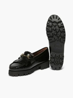 Best G.H.BASS Weejuns 90S Lianna Horsebit Kiltie Loafers Black