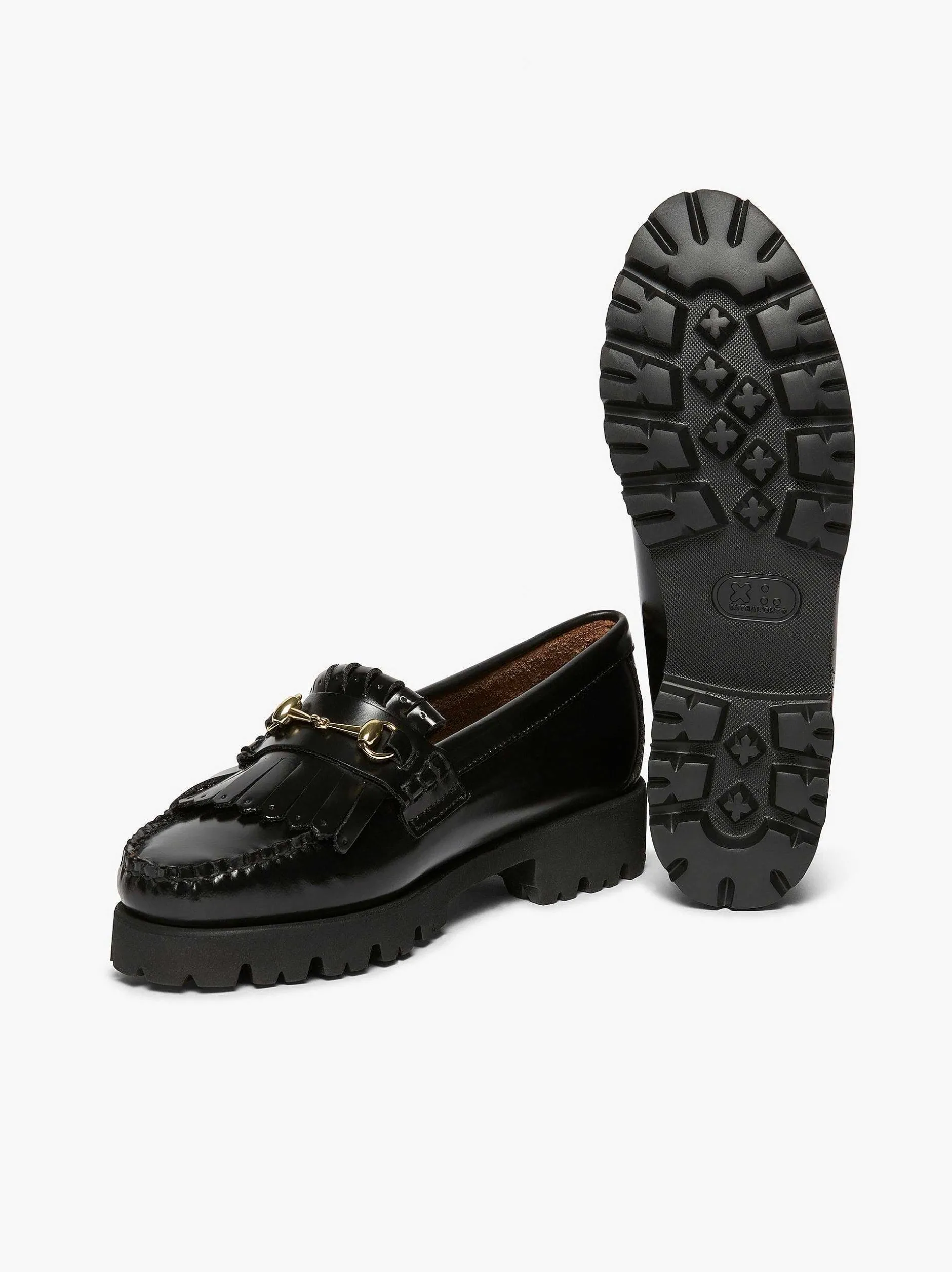 Best G.H.BASS Weejuns 90S Lianna Horsebit Kiltie Loafers Black