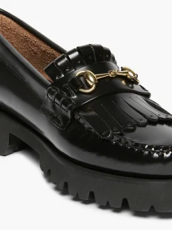 Best G.H.BASS Weejuns 90S Lianna Horsebit Kiltie Loafers Black