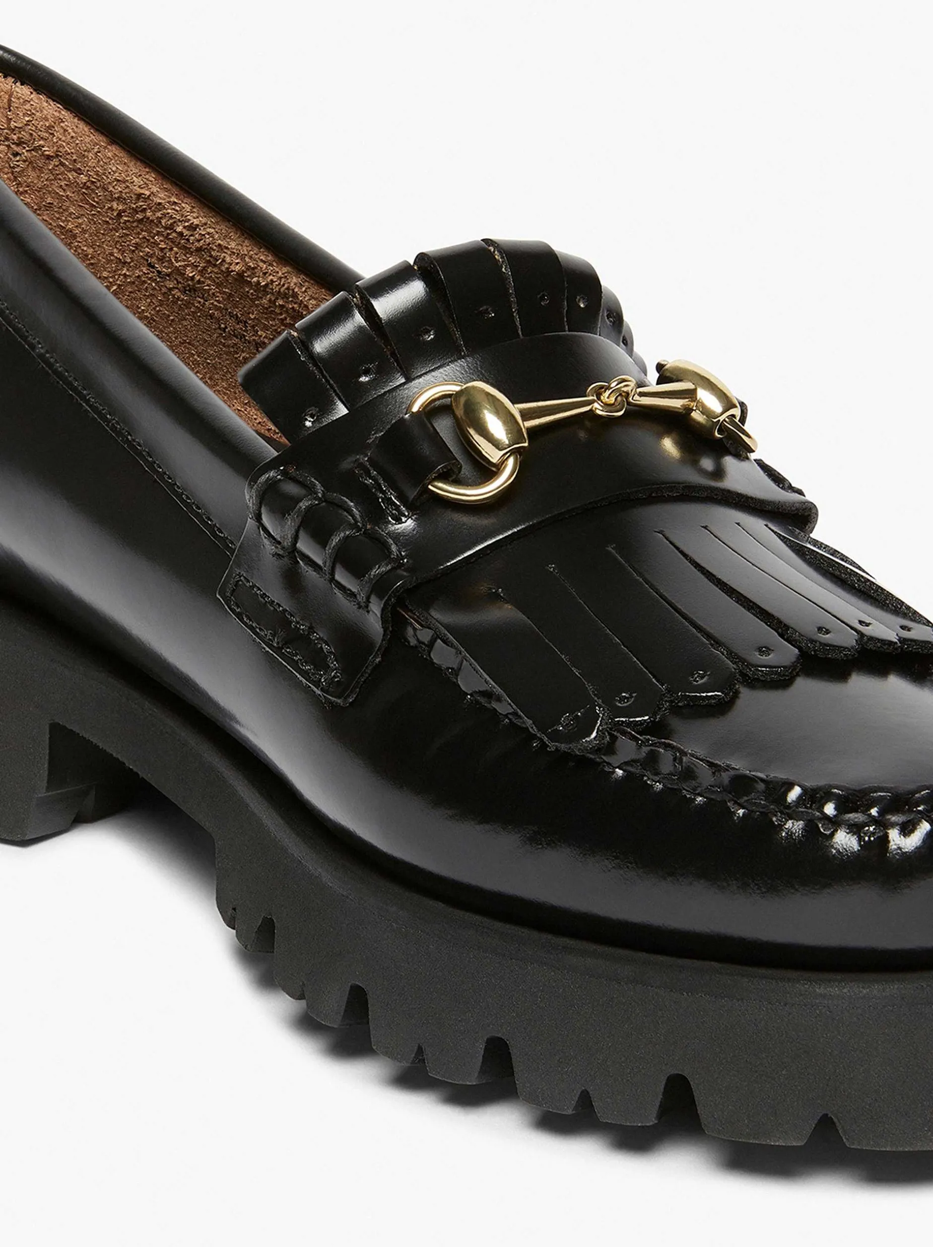 Best G.H.BASS Weejuns 90S Lianna Horsebit Kiltie Loafers Black